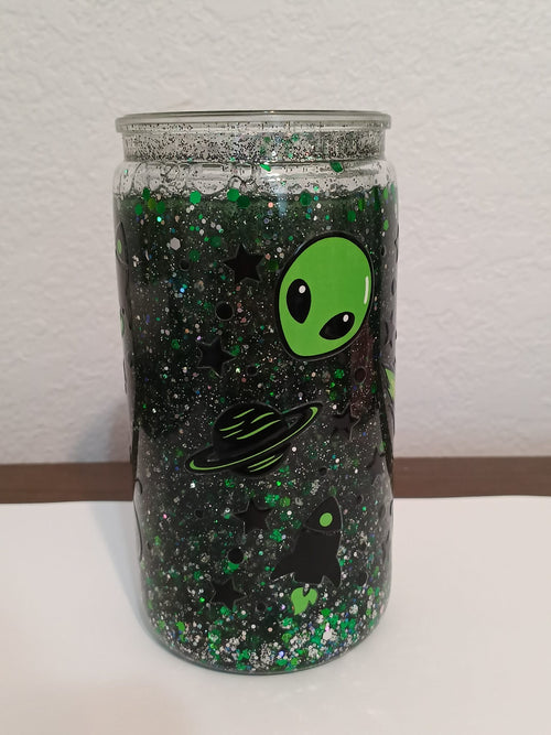 Alien Galaxy 16oz Snowglobe Cup