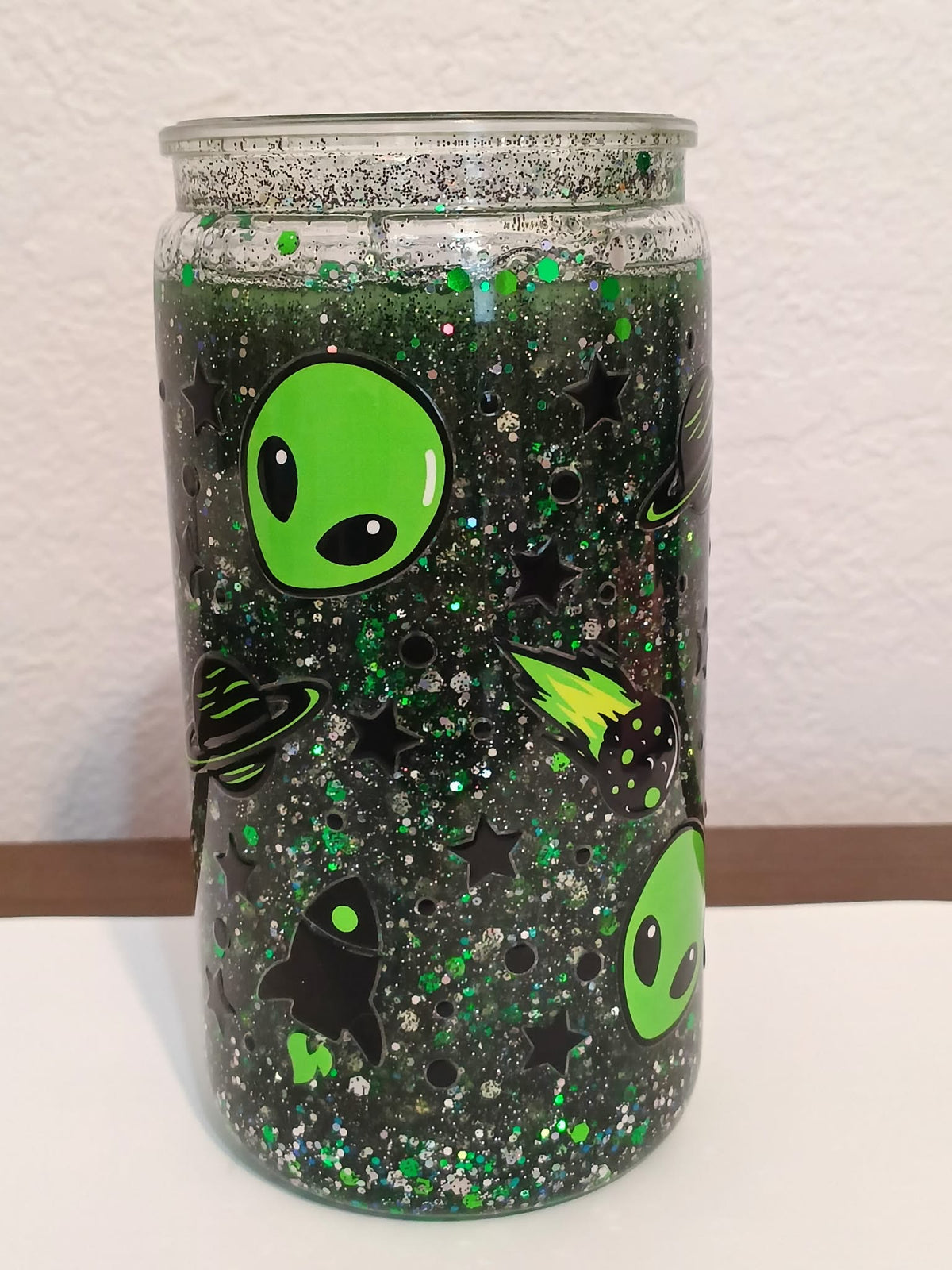 Alien Galaxy 16oz Snowglobe Cup