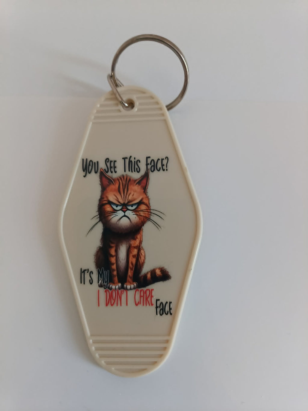 You See This Face? It's My I Don't Care Face Keychain