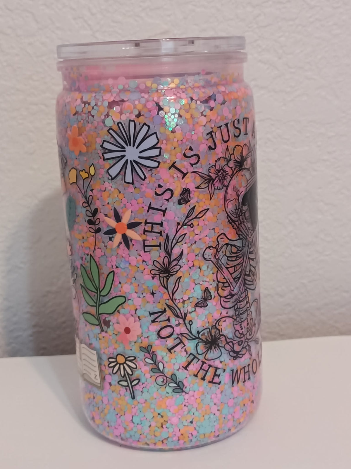 This Is Just A Chapter Skeleton Snowglobe Cup