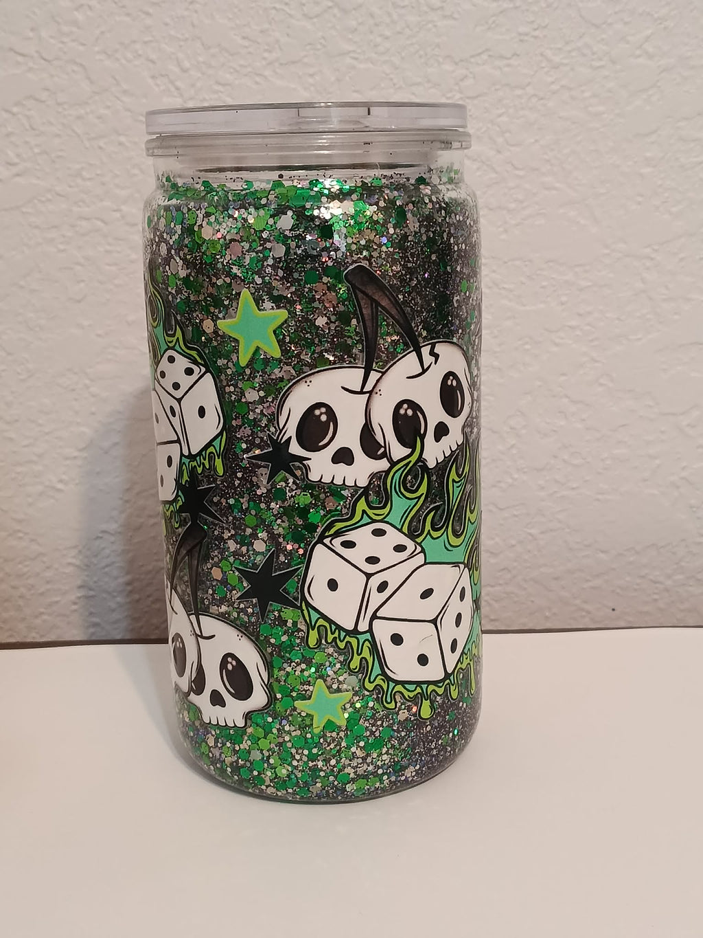 Skull & Flames – 16oz Dry Snowglobe Cup