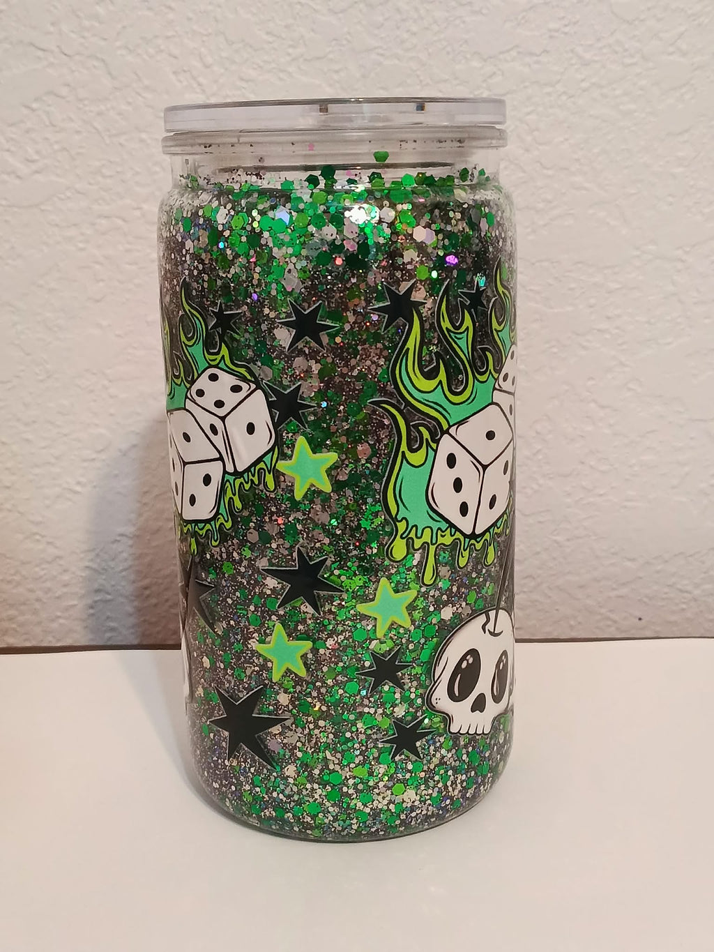 Skull & Flames – 16oz Dry Snowglobe Cup