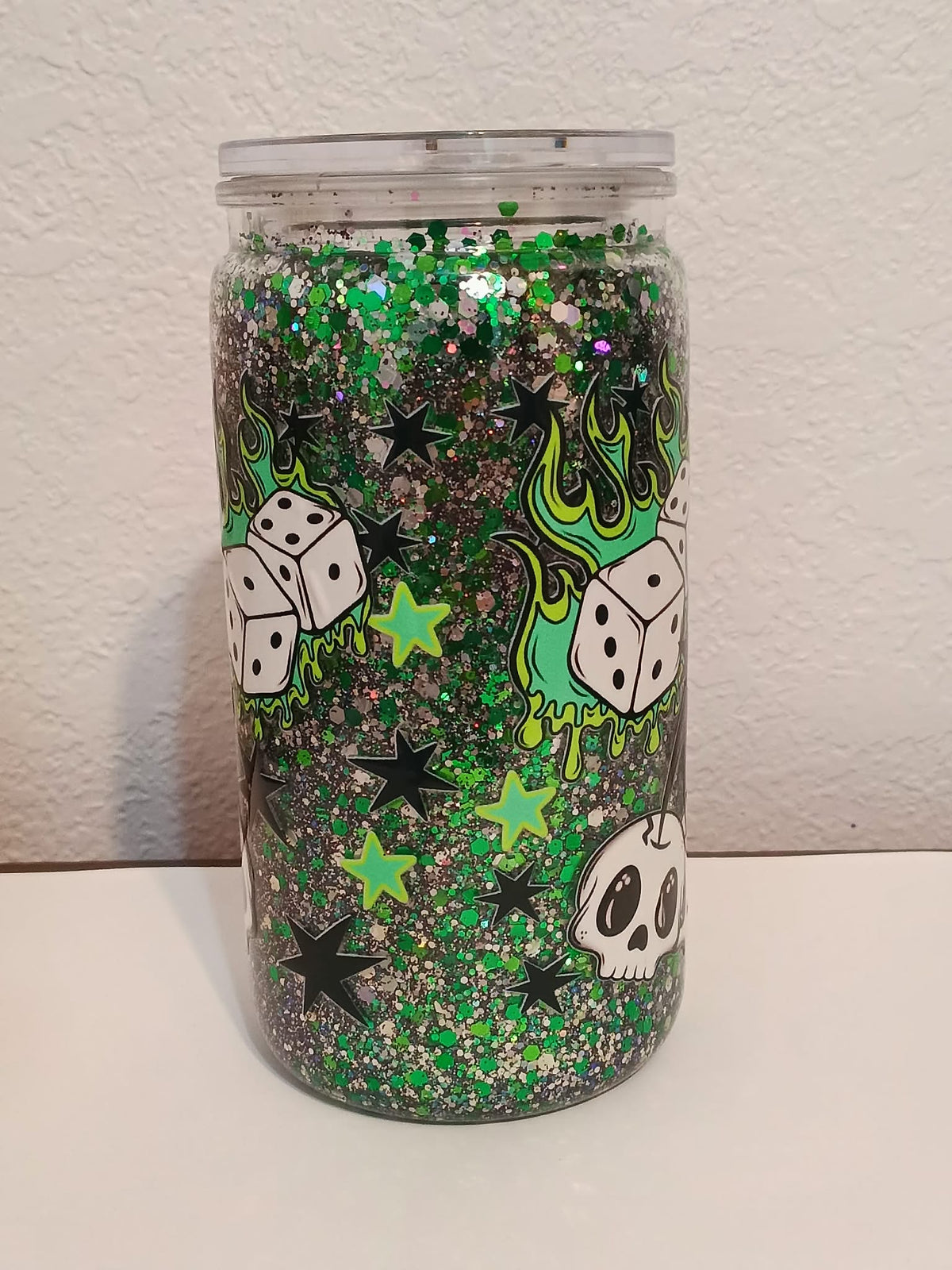 Skull & Flames – 16oz Dry Snowglobe Cup