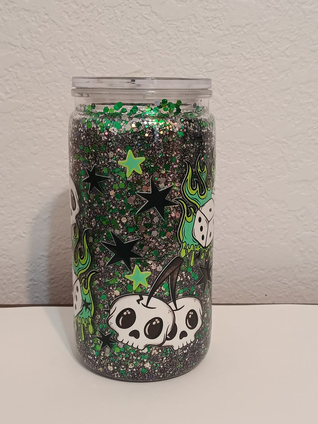 Skull & Flames – 16oz Dry Snowglobe Cup