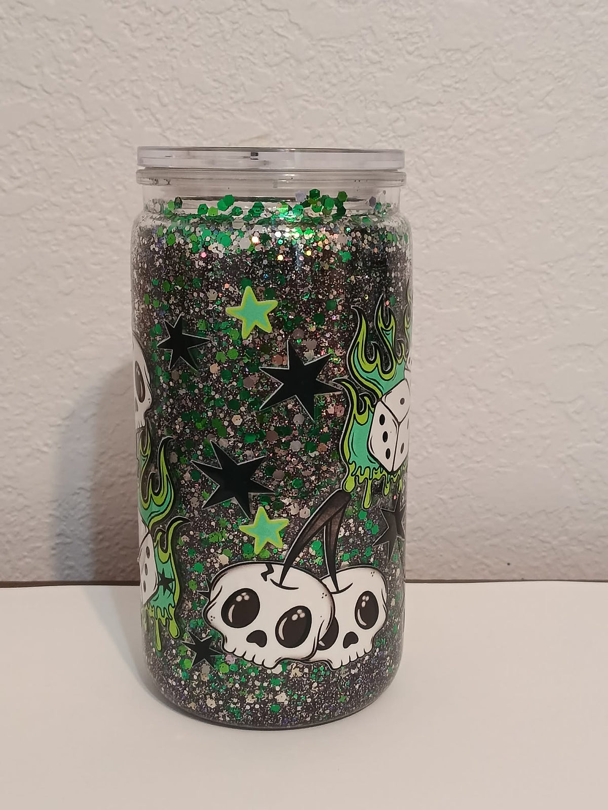 Skull & Flames – 16oz Dry Snowglobe Cup