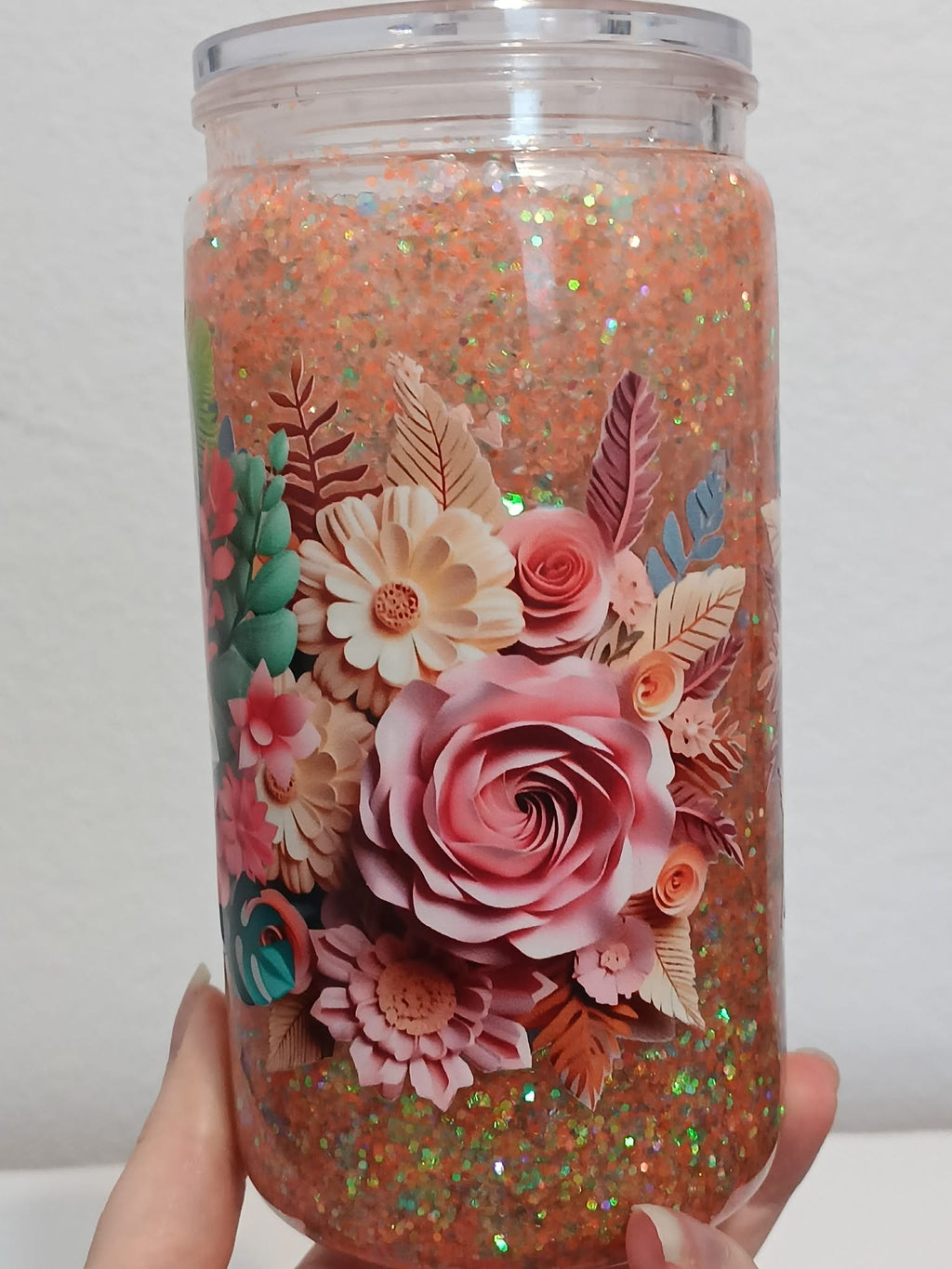 Floral Fox Snowglobe Cup