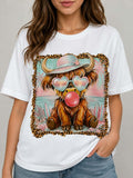 Beach Highland Cow – DTF Transfer Design