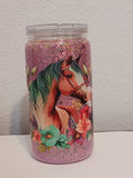 Floral Horse – 16oz Dry Snowglobe Cup