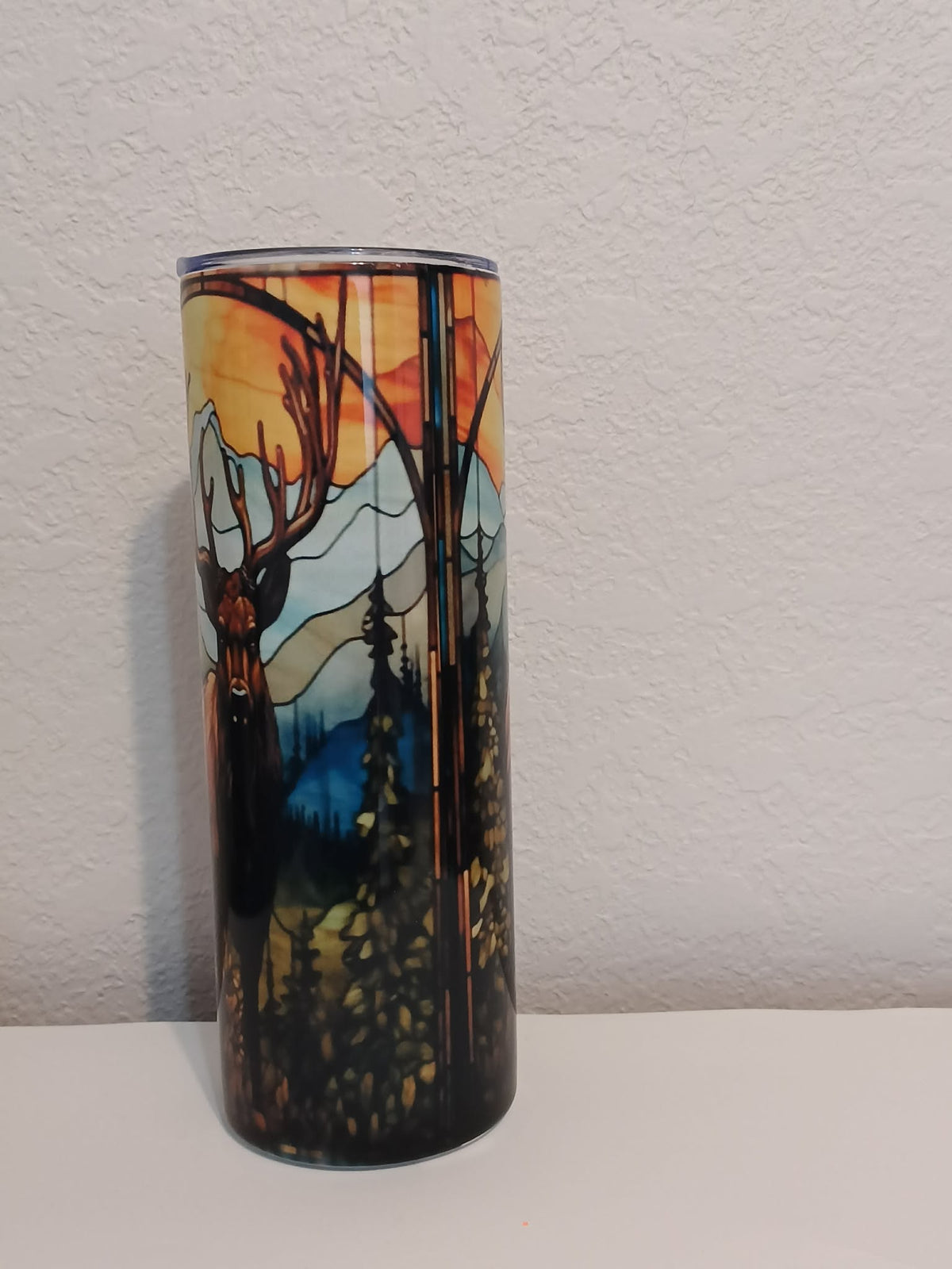 Stained Glass Elk 20oz Tumbler