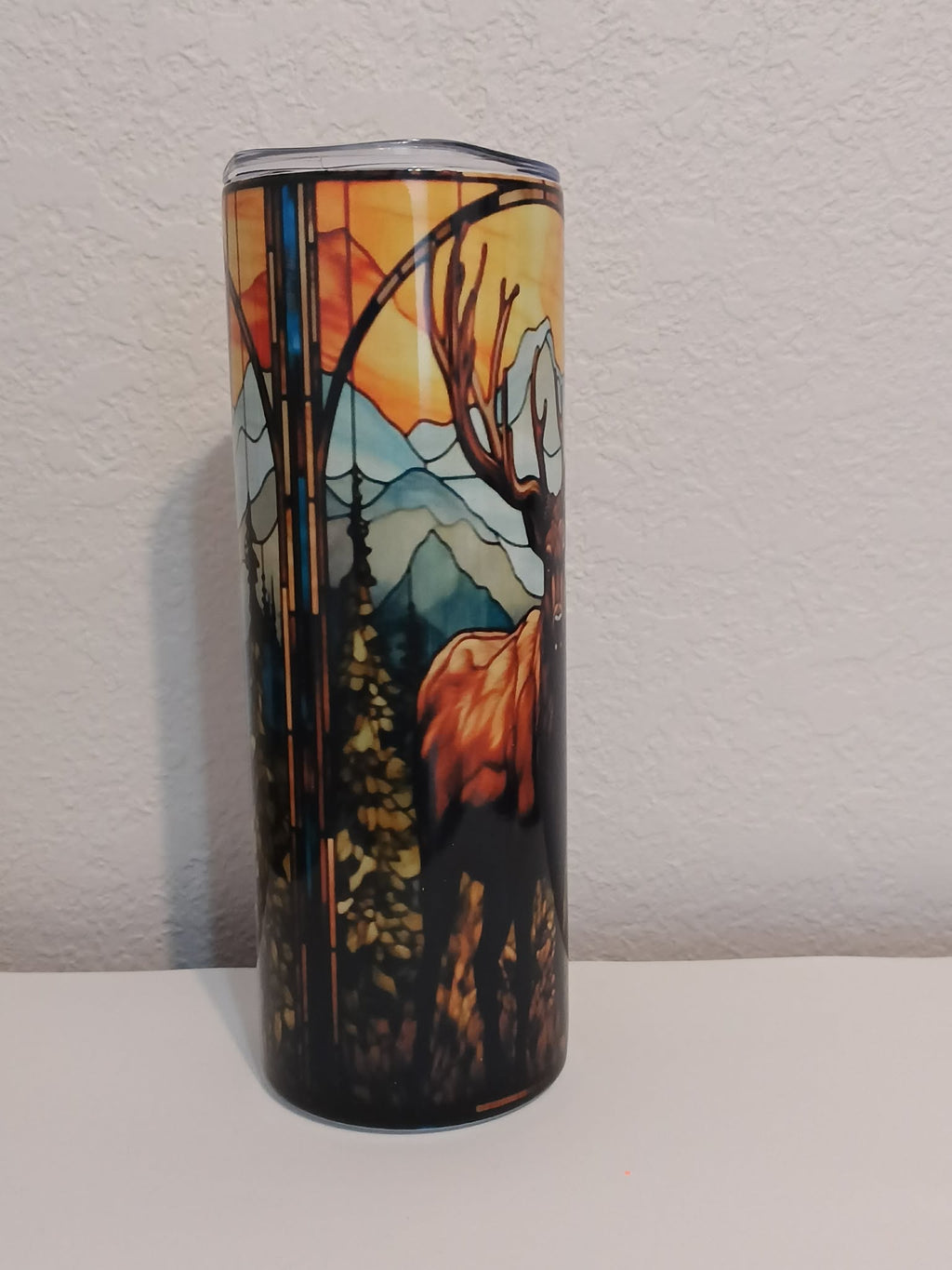 Stained Glass Elk 20oz Tumbler