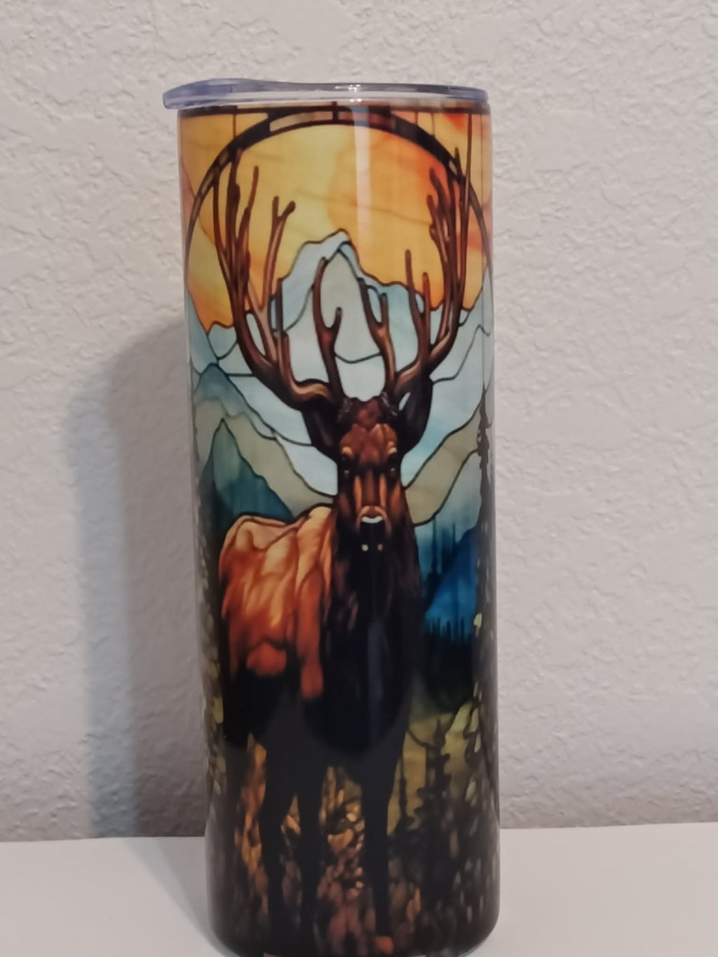 Stained Glass Elk 20oz Tumbler