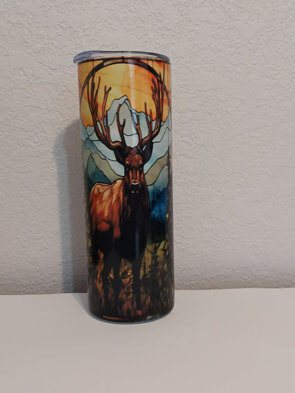 Stained Glass Elk 20oz Tumbler