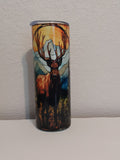 Stained Glass Elk 20oz Tumbler