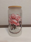Vintage Vibes Frosted Glass Cup