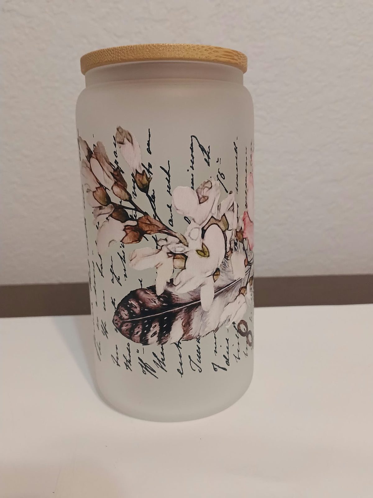 Vintage Vibes Frosted Glass Cup