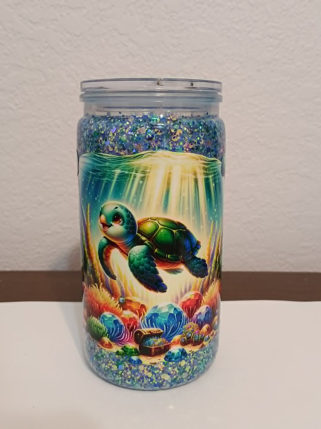 Sea Turtle 16oz Dry Snowglobe Cup