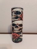 Skulls & Roses Stainless Steel Tumbler – 20oz