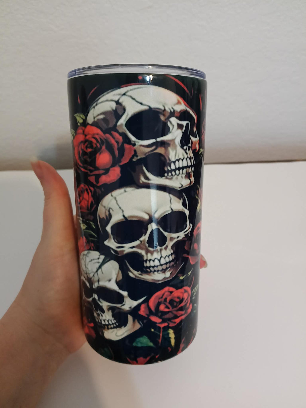 Skulls with Roses 15oz Stainless Steel Tumbler