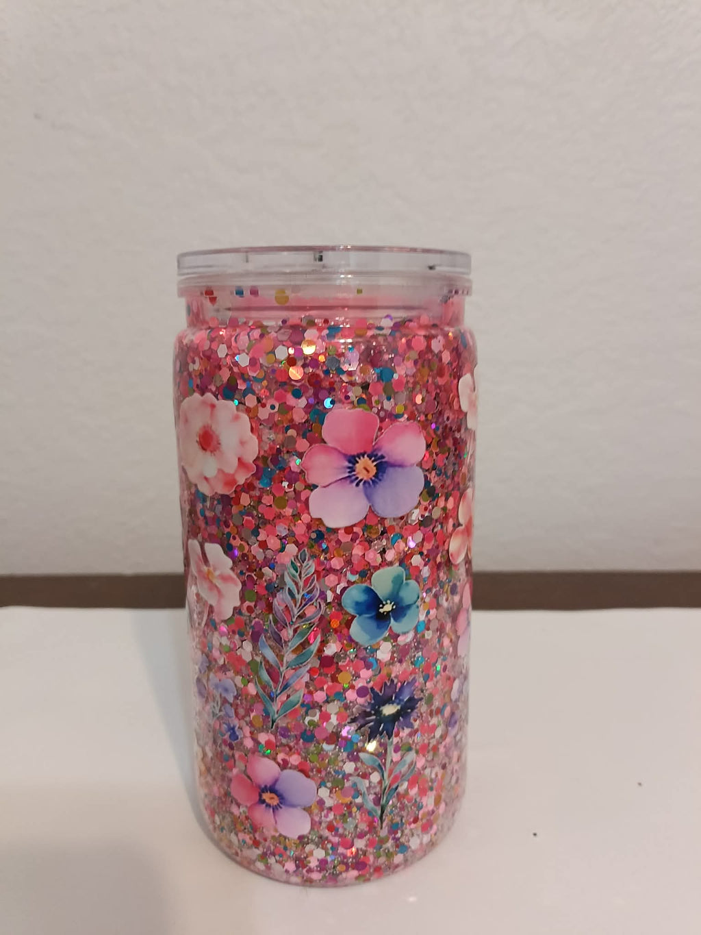 Floral Sloth 16oz Snowglobe Cup