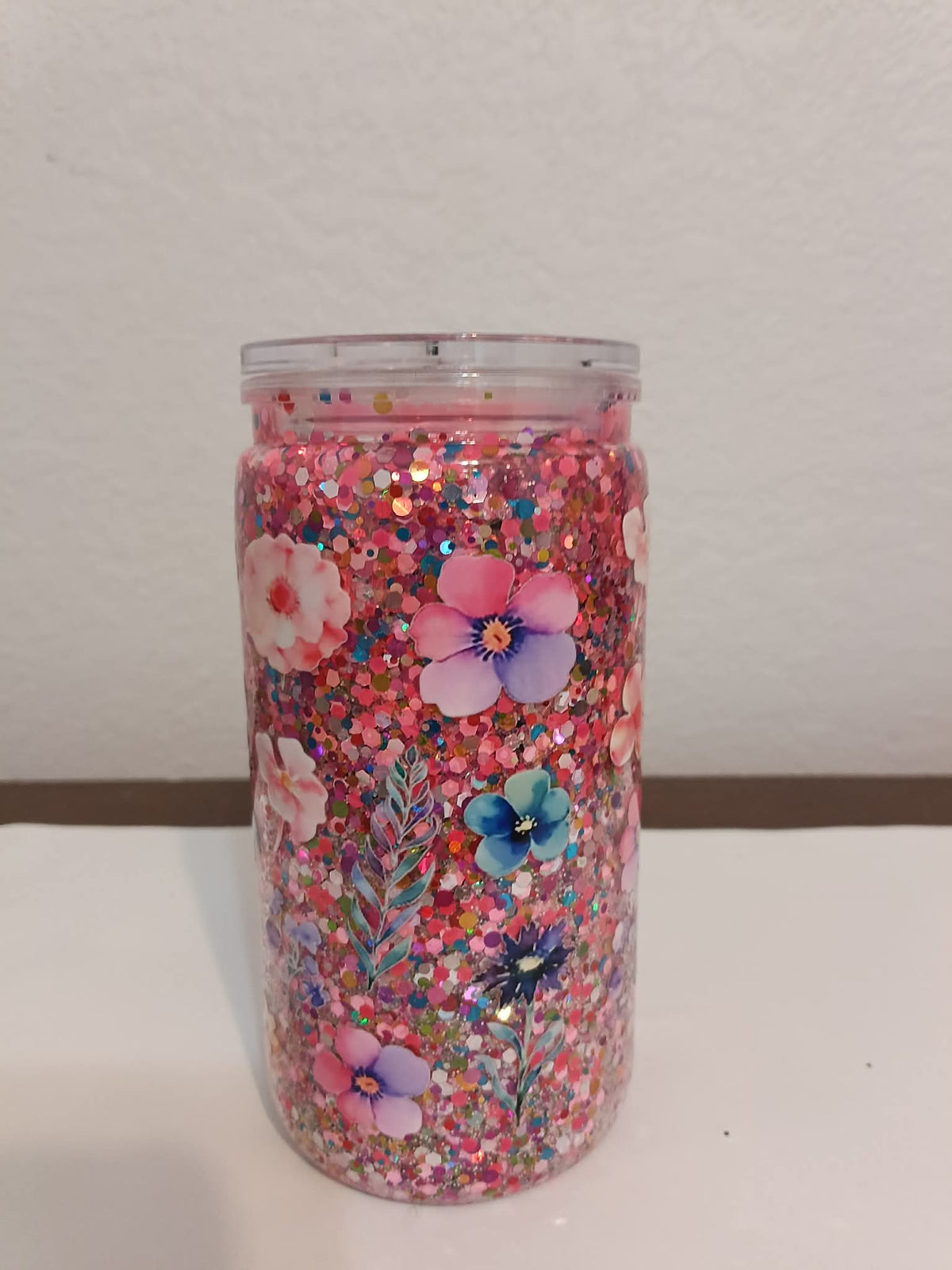 Floral Sloth 16oz Snowglobe Cup