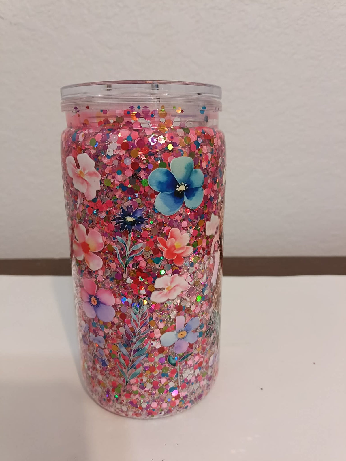 Floral Sloth 16oz Snowglobe Cup
