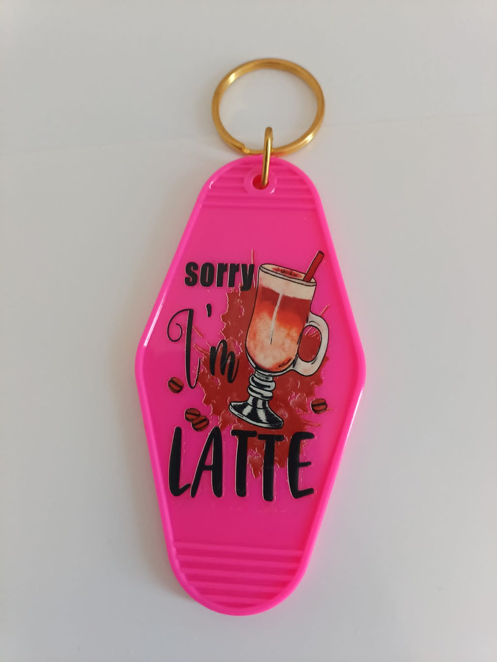 Sorry I'm Latte Keychain