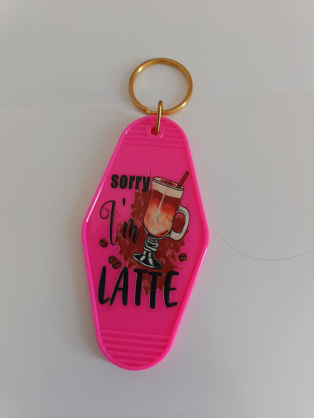 Sorry I'm Latte Keychain