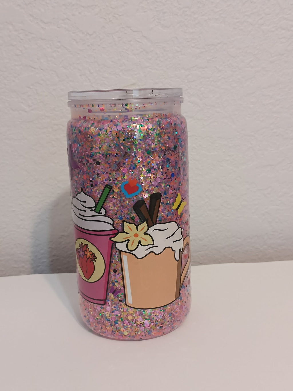 Floral Frida Glitter Tumbler