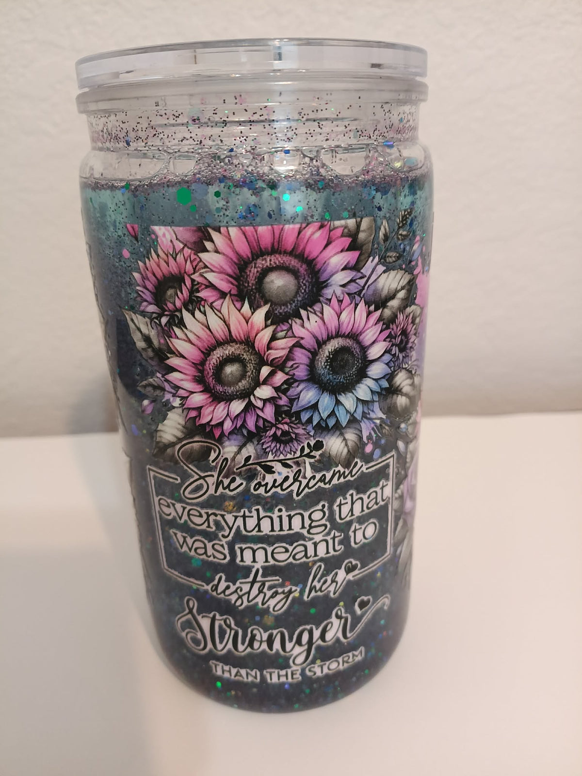 Midnight bloom Snowglobe Tumbler