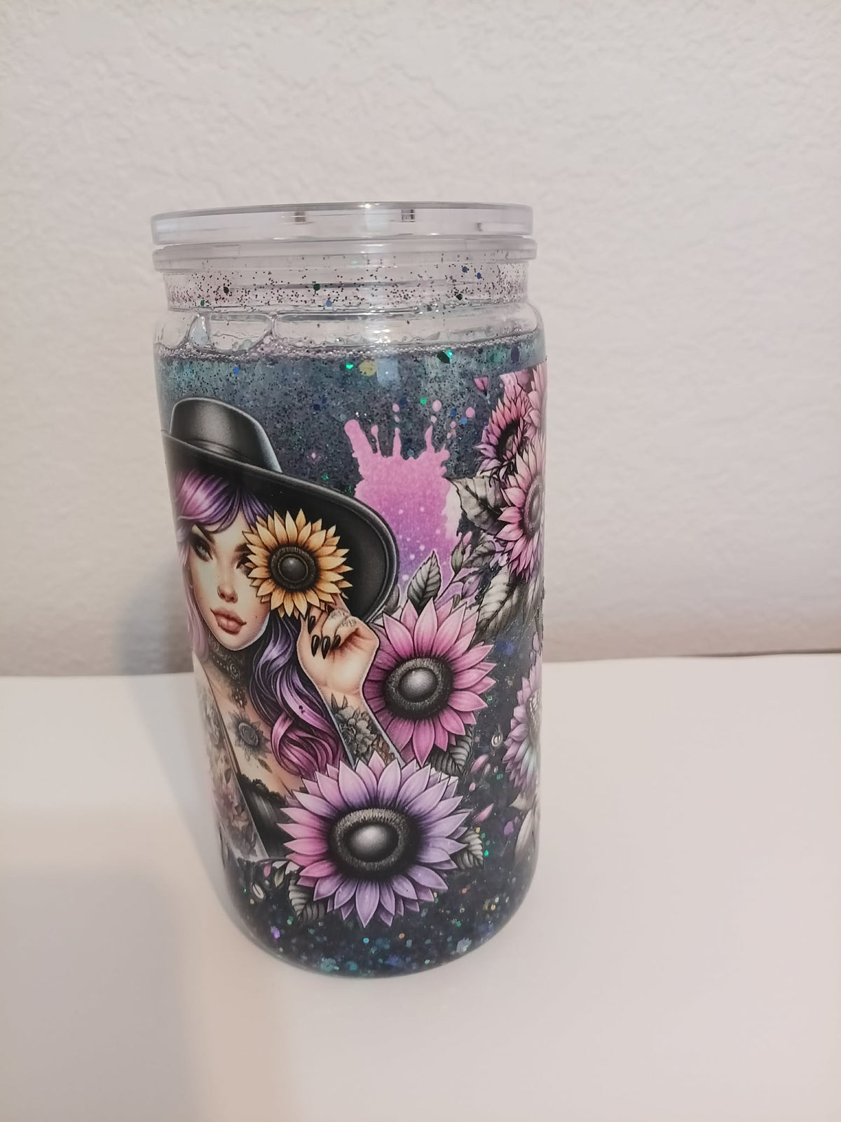 Midnight bloom Snowglobe Tumbler