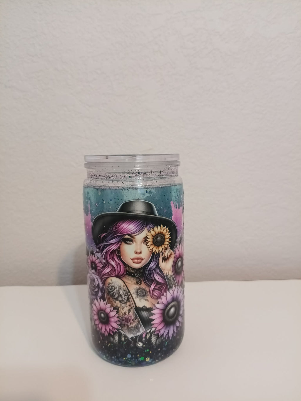 Midnight bloom Snowglobe Tumbler