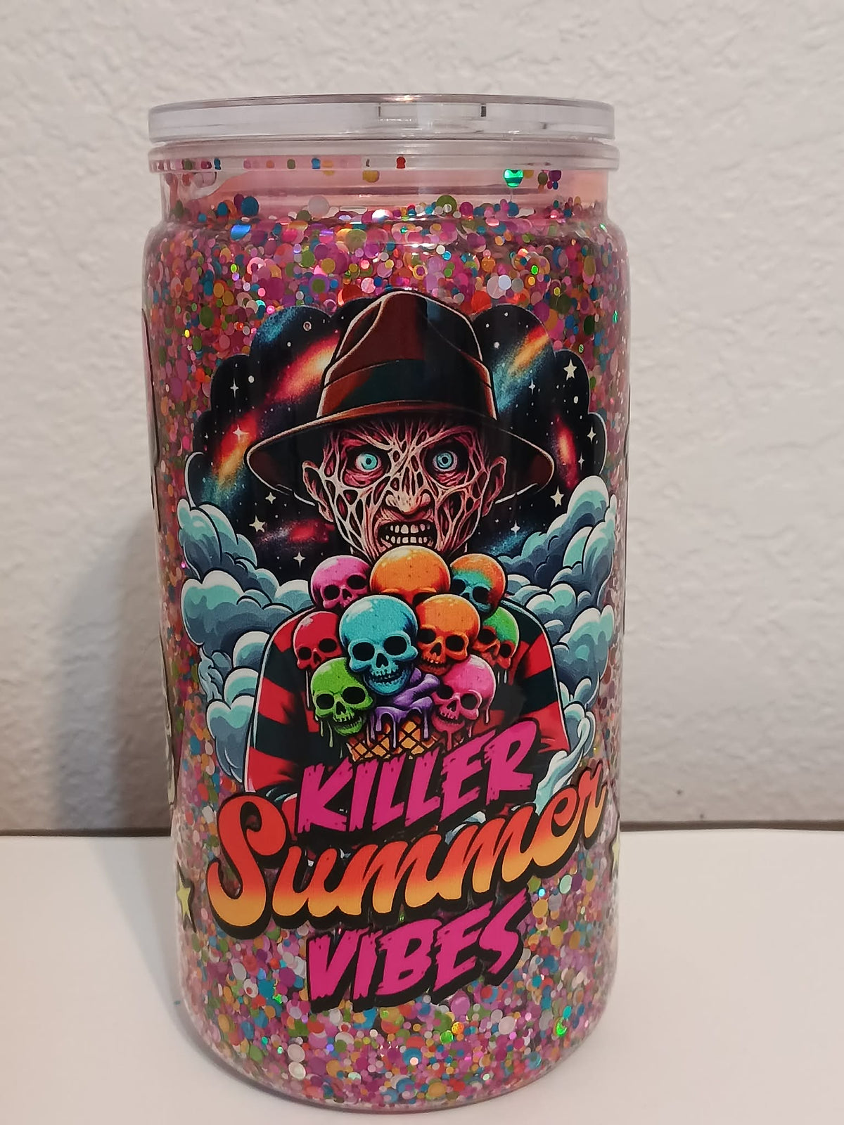 Killer Summer Vibes (Freddy Edition) – 16oz Dry Snowglobe Cup
