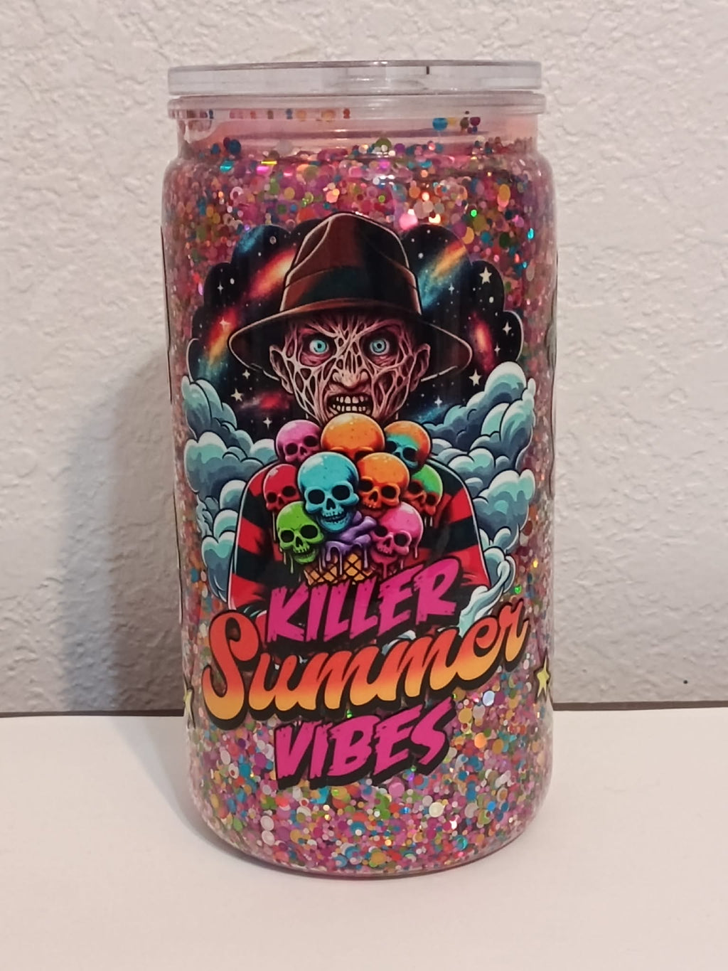 Killer Summer Vibes (Freddy Edition) – 16oz Dry Snowglobe Cup