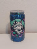 Mystic Wolf Glitter Tumbler